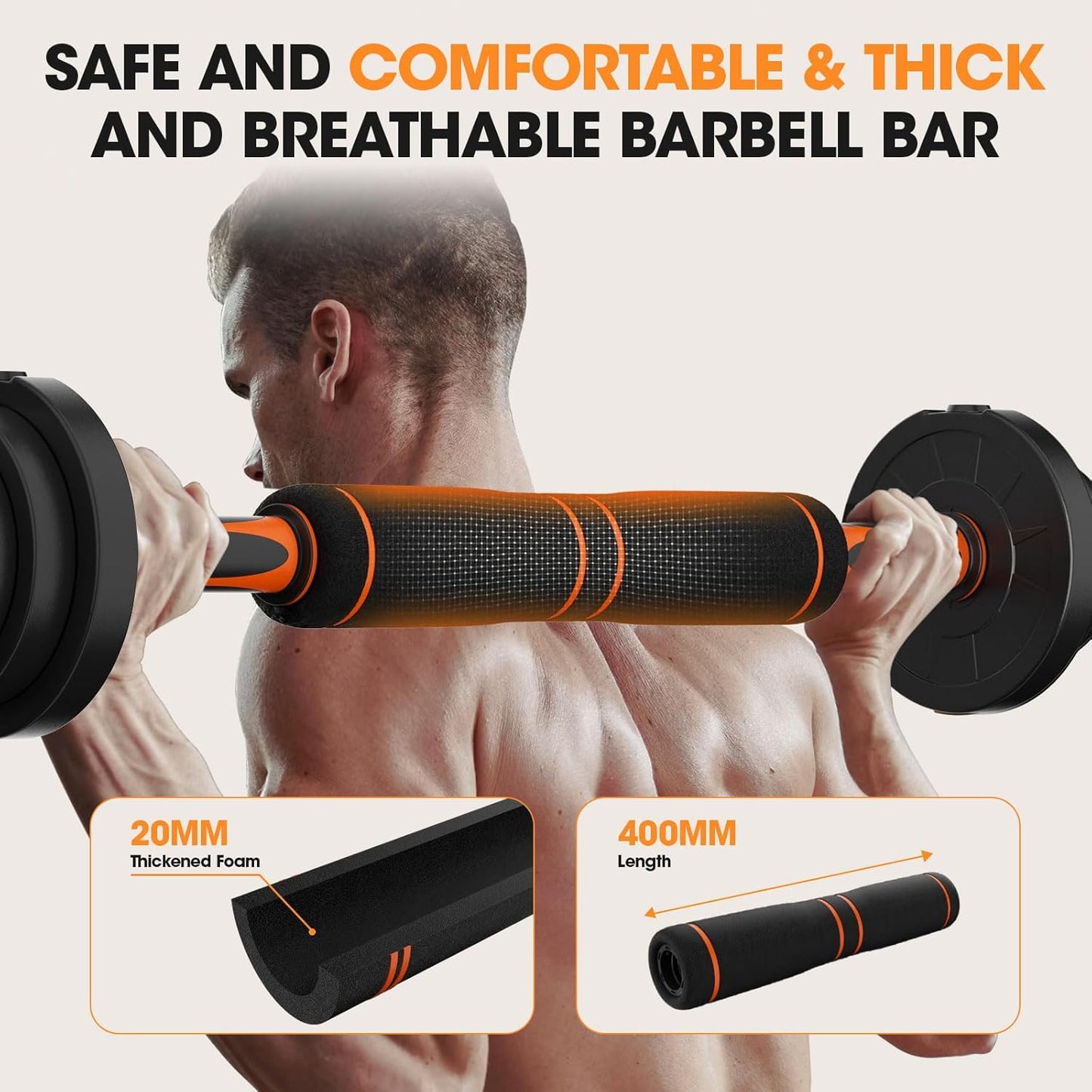 Adjustable Dumbbell Set 20LBS/50LBS/70LBS/90LBS Free Weights Dumbbells,4 In1 Weight Set,Dumbbell, Barbell, Kettlebell, Push-Up, Home Gym Fitness Workout Equipment for Men Women