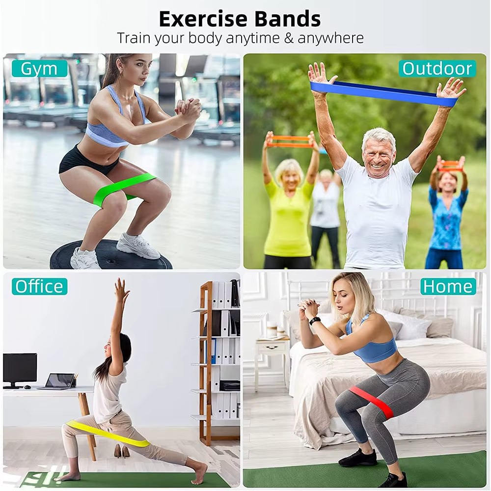 5Pcs Resistance Band Set for Men and Women 5 Elastic Bands with Different Resistance Levels for Long Workouts in the Home & Gym