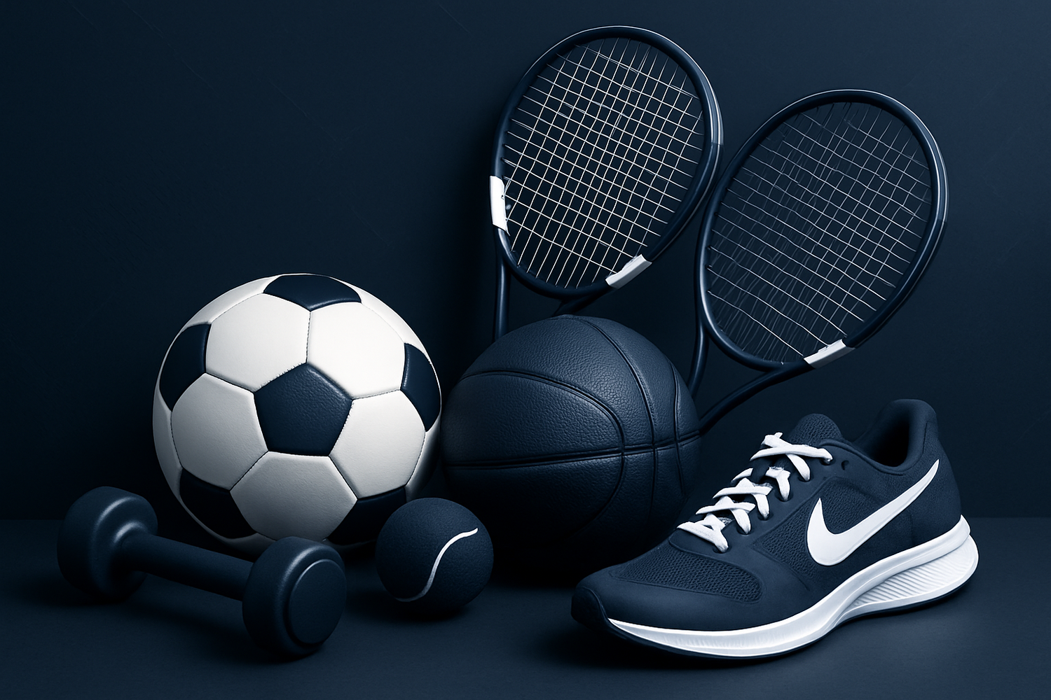 We sell products for sports, the colours are dark blue and white