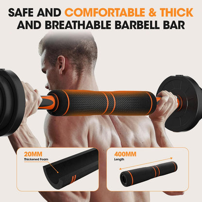 Adjustable Dumbbell Set 20LBS/50LBS/70LBS/90LBS Free Weights Dumbbells,4 In1 Weight Set,Dumbbell, Barbell, Kettlebell, Push-Up, Home Gym Fitness Workout Equipment for Men Women
