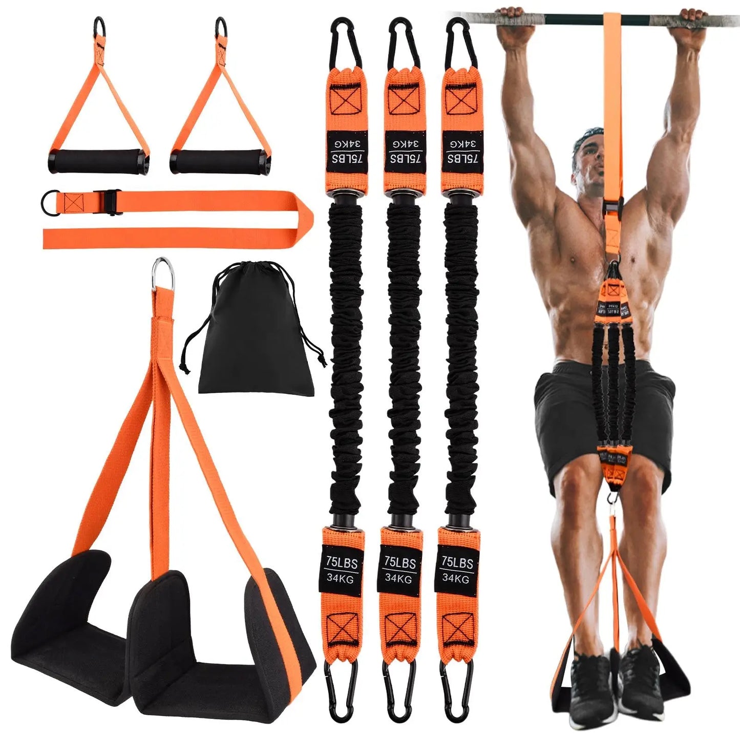 Pull up Assistance Bands Set Resistance Strap for Pull-Ups Assist for Men Women Hanging Training Chin-Up Workout Body Stretching