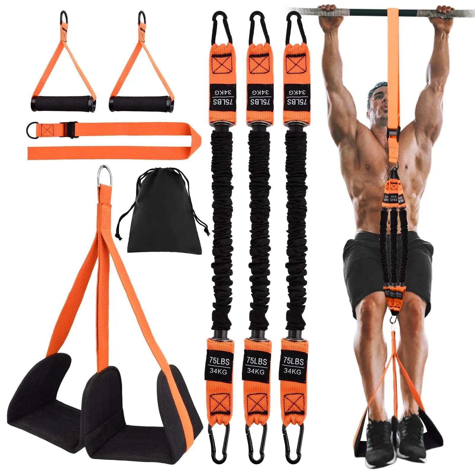 Pull up Assistance Bands Set Resistance Strap for Pull-Ups Assist for Men Women Hanging Training Chin-Up Workout Body Stretching
